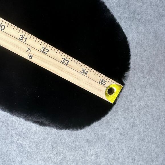 Heimish Faux Fur Scarf OS Black Soft Plush Neck Warmer Quiet Luxury Winter Chic - Picture 8 of 9